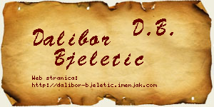 Dalibor Bjeletić vizit kartica